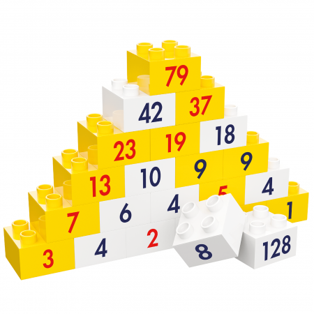 Copii 3 ani+ - Joc Piramida numerelor - Prof.Kortenkamp's Hubelino (230 piese)