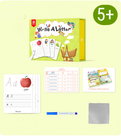 Joc Scrie și Șterge Litere, 32 Planșe Reutilizabile, Multicolor [1]