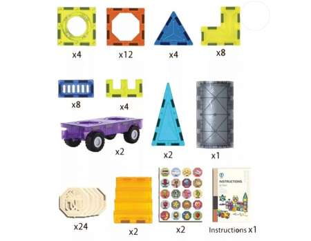 Joc STEM cuburi magnetice de constructie 71 piese [4]