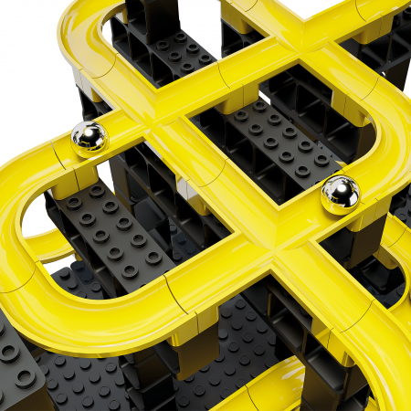 Jucarie copii Hubelino Marble Run Pi Starter Set (214 piese) [2]
