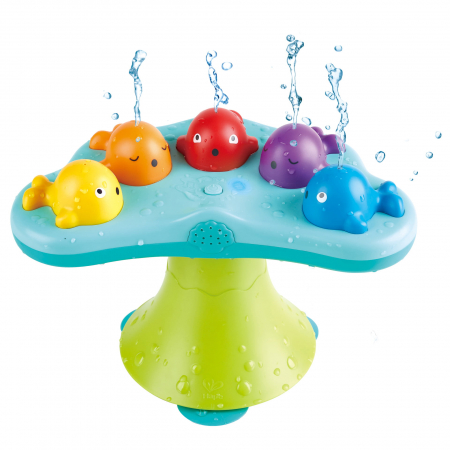 Bebe 9 luni+ - Jucarie de baie - Fantana muzicala cu balene