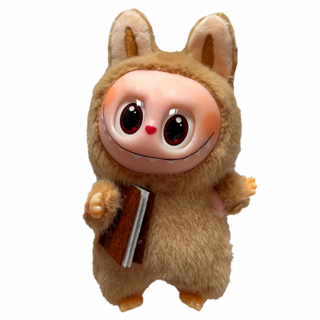 Jucarie de Plus Labubu Merge la Scoala, 18 cm, Gri [2]