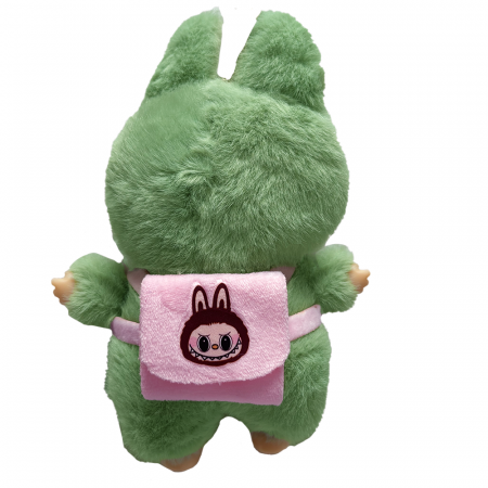 Jucarie de Plus Labubu Merge la Scoala, 18 cm, Verde [1]
