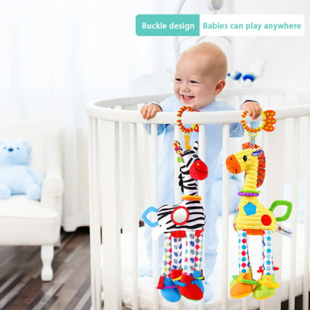Bebe 9 luni+ - Jucarie de plus muzicala tactila Zebra
