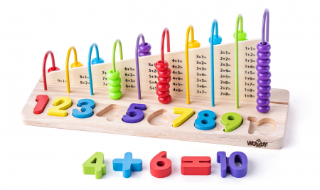 Jucarie din lemn - Abac cu matematica [4]