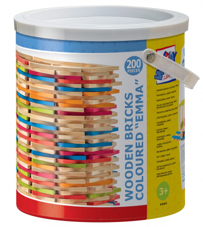Jucarie din lemn - Caramizi colorate Emma (200 piese) [3]