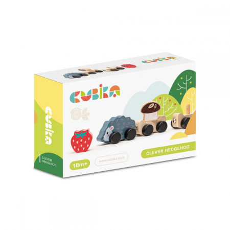 Copii 5 ani+ - Jucarie din lemn Cubika, Hadgehog Family