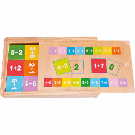 Jocuri si jucarii educative pe varsta - Jucarie din lemn - Invatam matematica, adunare si scadere