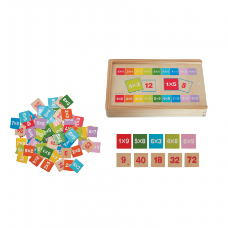 Jocuri si jucarii educative pe varsta - Jucarie din lemn - Invatam matematica, inmultire si impartire