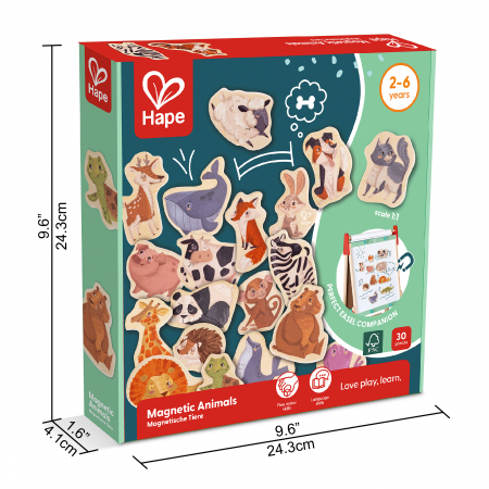 Jucarie din lemn - Magneti animale (30 piese) [5]
