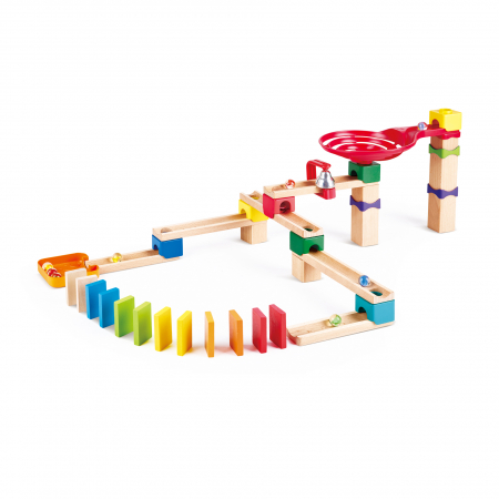 Jucarii copii si bebe - Jucarie din lemn - Marble Run Crazy Rollers (50 piese)