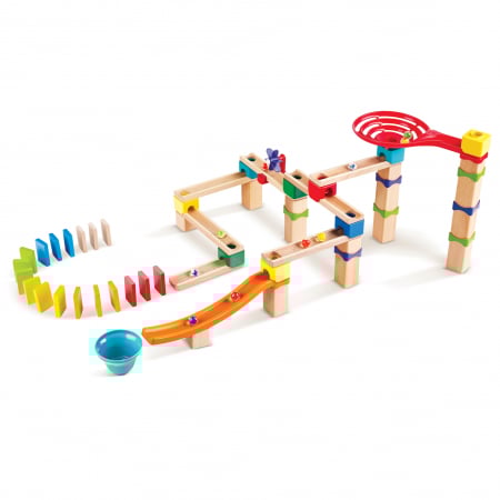 Jucarii fete - Jucarie din lemn - Marble Run Race Track (81 piese)