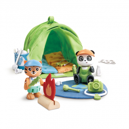 Jucarii din lemn - Jucarie din lemn - Set de joacă Eco-Camping (25 piese)