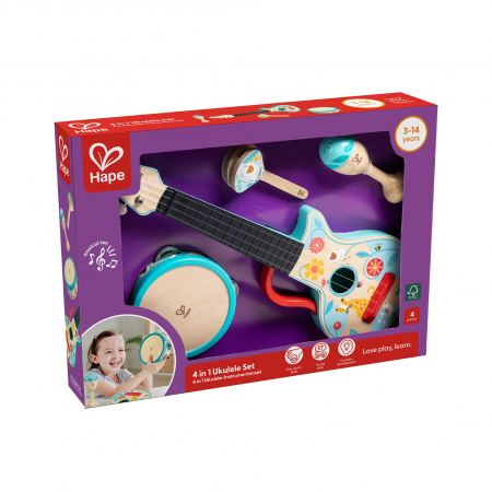 Jucarie din lemn - Set de ukulele 4 in 1 [3]