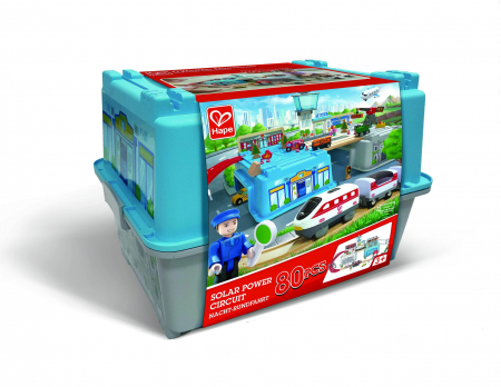 Jucarie din lemn - Set tren metropola (80 piese) [1]