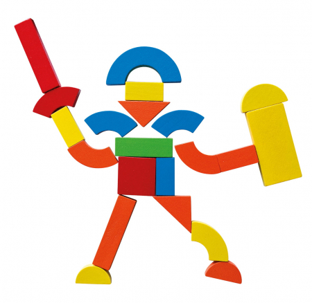 Jucarie din lemn - Tabla magnetica cu forme geometrice [1]