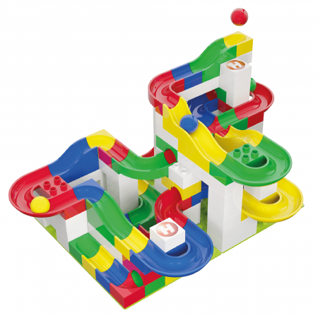 Copii 3 ani+ - Jucarie de construit pentru copii Marble Run Hubelino (123 piese)