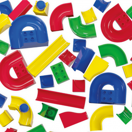 Copii 3 ani+ - Jucarie copii Marble Run Hubelino - tobogane (55 piese)