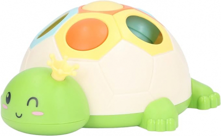 Jocuri si jucarii educative pentru bebe - Jucarie Montessori interactiva pentru copii, Dezvoltare Motricitate, Broscuta cu buline