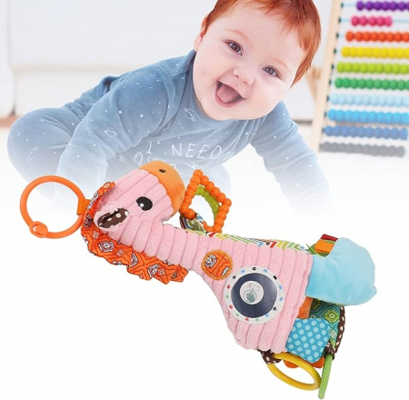 Bebe 9 luni+ - Jucarie muzicala bebelusi Sozzy Girafa Roz