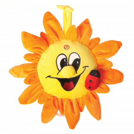 Bebe 9 luni+ - Jucarie Muzicala pentru Bebelusi din Plus, 26 cm, Soare Zambitor