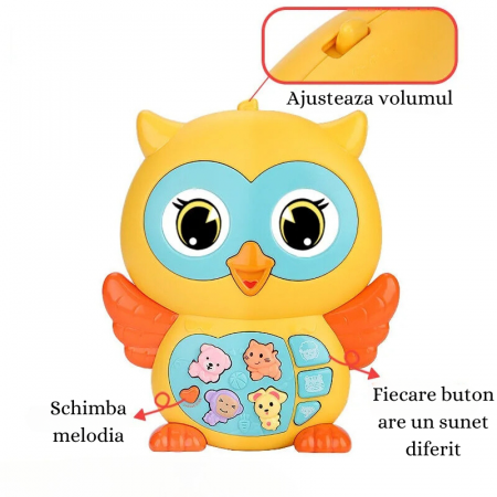 Jucarie Muzicala si Interactiva pentru Bebelusi, Bufnita Jucausa [3]