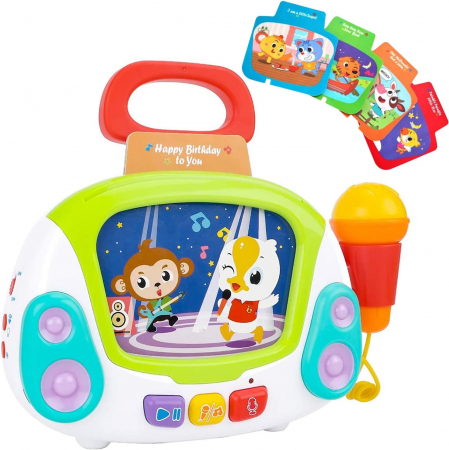 Bebe 9 luni+ - Jucarie Muzicala si Interactiva pentru Copii, Mini Statie de Karaoke