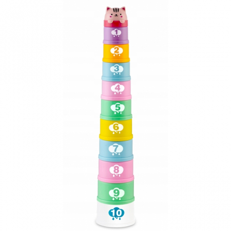 Jucarii copii si bebe - Jucarie pentru baie in forma de turn cu cifre Ricokids RK-752