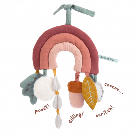 Pentru Bebe - Jucarie senzoriala bebe Curcubeu cu activitati, Moulin Roty