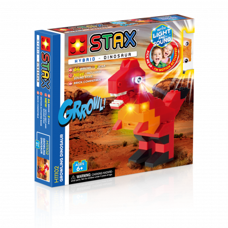 Copii 3 ani+ - Jucarie - Seturi de constructie cu lumini si sunete Stax - Dinozaur