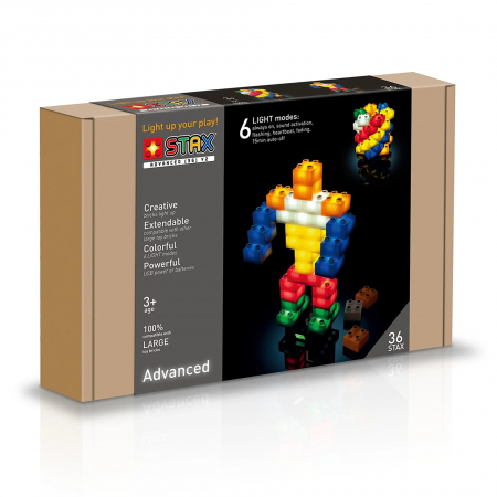 Jucarii copii si bebe - Jucarie - Seturi de constructie cu lumini Stax - Light (36 piese)