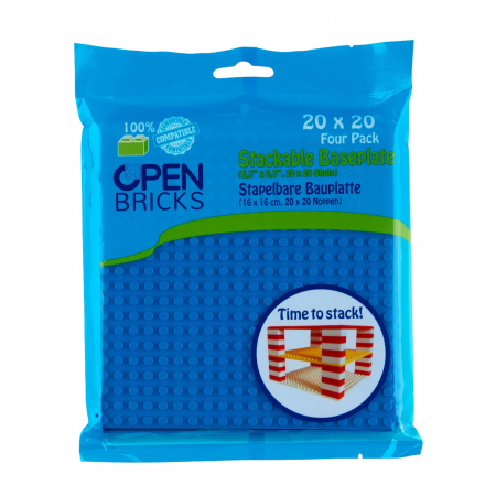 Copii 5 ani+ - Jucarie - Seturi de constructie - Placi albastre 20x20 (4 buc)