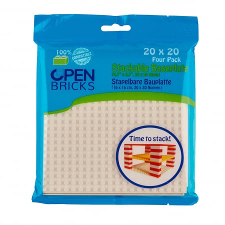 Copii 5 ani+ - Jucarie - Seturi de constructie - Placi albe 20x20 (4 buc)