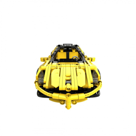 Jucarie tip lego tehnic de constructie masina sport galbena (414 piese) [4]