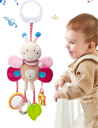 Jucarii si jocuri interactive pentru bebe - Jucarie zornaitoare, de dentitie, si de agatat pentru bebelusi
