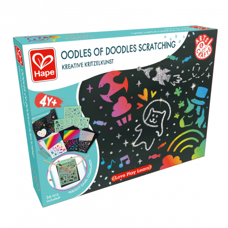 Jucarii si jocuri interactive pentru  copii - Kit de creat tablouri prin razuire - 26 piese