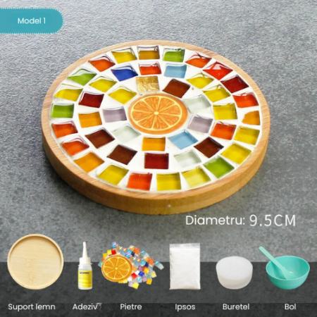 Kit DIY Suport din Bambus cu Piese de Mozaic [2]