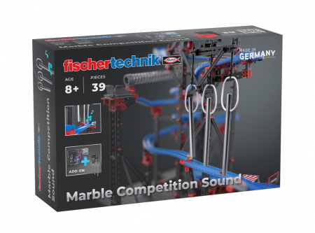 Copii 3 ani+ - Kit STEM Completare pentru Cursa cu bile metalice - Sunete, Fischertechnik