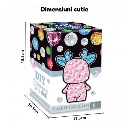 Kit DIY creativ, Ren, Unicorn si Ursulet cu Diamante 5D [8]