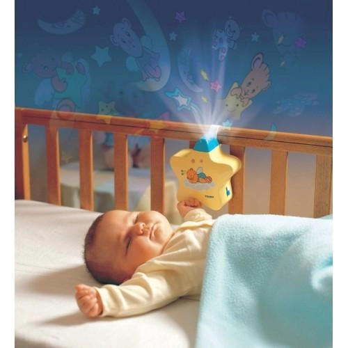 Jucarii cu proiectie - Lampa de Veghe cu Proiector si Muzica in Forma de Steluta