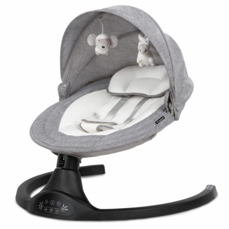 Camera copilului - Leagan electric 2 in 1 Kidwell Luxi - Black Dark Melange