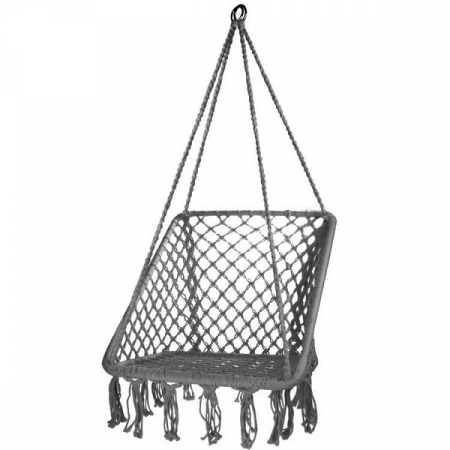Jucarii de exterior - Leagan suspendat pentru interior/exterior, cu spatar, cuib de barza, gri, GW911