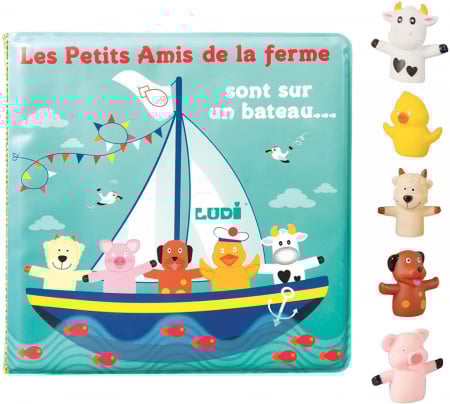 LUDI Set de baie carte si marionete pentru degete [3]