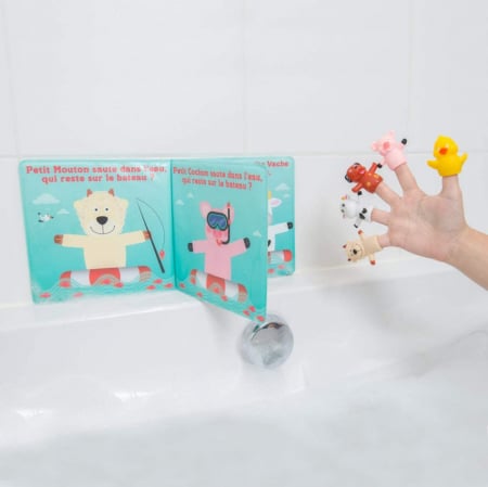 LUDI Set de baie carte si marionete pentru degete [2]