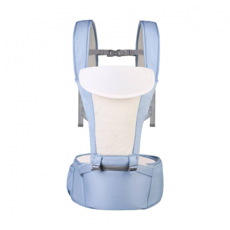 Marsupiu ergonomic multifunctional cu scaunel de sustinere, albastru [1]