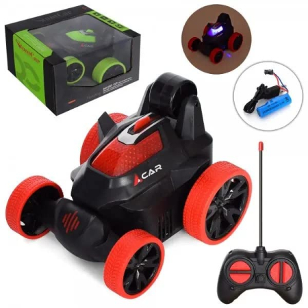 Copii 4 ani+ - Masina cu Telecomanda, Muzica si Lumini, Acumulator, Rosu