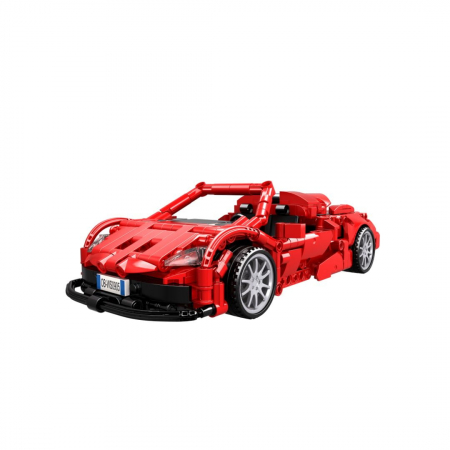 Masina sport rosie tip lego tehnic de constructie (482 piese) [1]