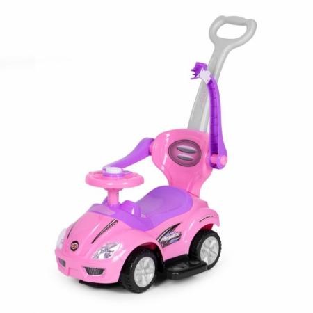 Jucarii de exterior - Masinuta de impins 3 in 1 Ecotoys 381 - Roz