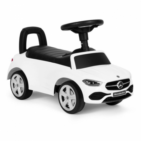 Jucarii de exterior - Masinuta de impins cu maner Mercedes C Class Ecotoys 667 - Alb