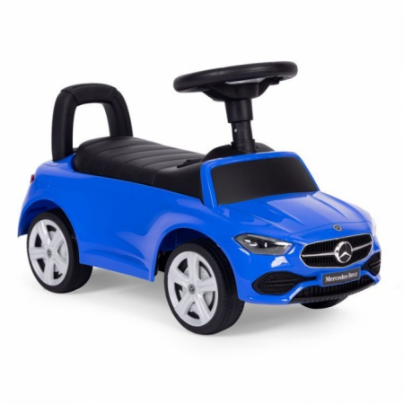 Jucarii de exterior - Masinuta de impins cu maner Mercedes C Class Ecotoys 667 - Albastru